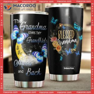 grandma loves grandkids to the moon and back stainless steel tumbler 1