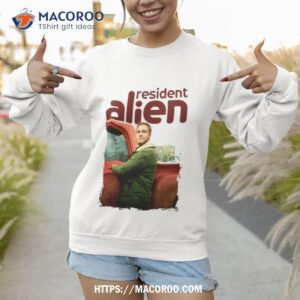 graphic christmas design xmas resident alien shirt sweatshirt 1