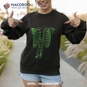 green ribcage halloween shirt sweatshirt 1