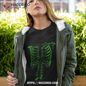 green ribcage halloween shirt tshirt 4
