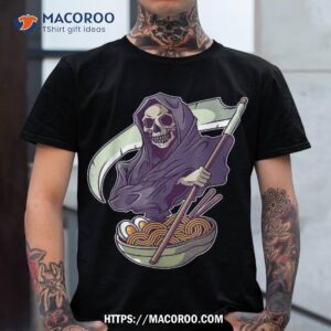 Grim Reaper Ra Noodles Halloween Skull Japanese Shirt, Halloween Skull