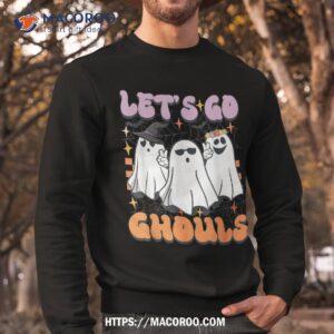 groovy boo lets go ghouls ghost witch hat halloween costumes shirt gift ideas for father sweatshirt