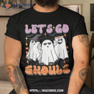 groovy boo lets go ghouls ghost witch hat halloween costumes shirt gift ideas for father tshirt