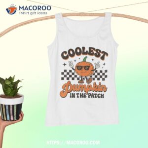 groovy coolest pumpkin in the patch halloween for boys kids shirt tank top