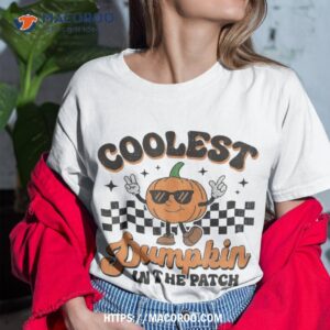 groovy coolest pumpkin in the patch halloween for boys kids shirt tshirt