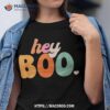 Groovy Ghost Halloween Pumpkin Face Hey Boo Trendy Shirt