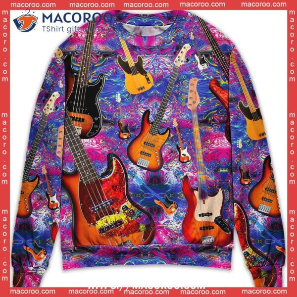 Guitar Life Love Purple, Christmas Vacation Sweater