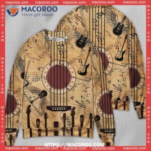 Guitar Music Amazing Vintage Funny Christmas Sweatshirts