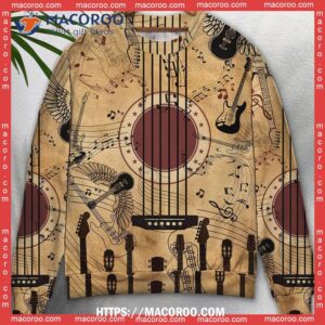 guitar music amazing vintage sweater funny christmas sweatshirts 2