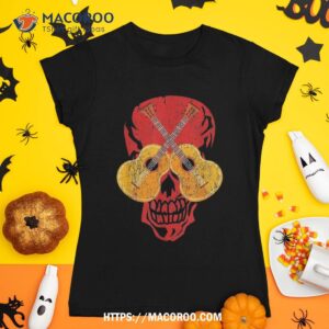 Guitarist Musician Music Skull – Guitar Halloween Costume Shirt, Skeleton Masks