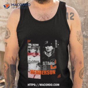gunnar henderson baseball paper orioles 2 third baseman shirt tank top