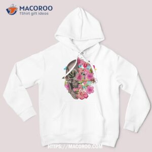 Half Skull With Flowers Shirt Cool Halloween Face Gift, Halloween Skull