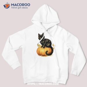 halloween black cat pumpkin costume for kids shirt hoodie