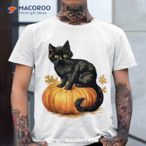 halloween black cat pumpkin costume for kids shirt tshirt