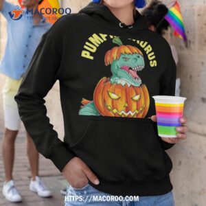 halloween boys pumpkasaurus dinosaur pumpkin funny t rex shirt hoodie 1