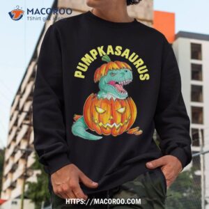 halloween boys pumpkasaurus dinosaur pumpkin funny t rex shirt sweatshirt