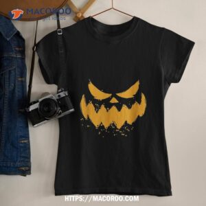 Halloween Carved Pumpkin Face Orange Shirt