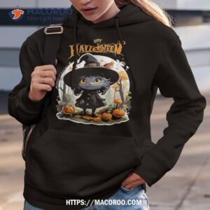 halloween cat lovers funny spooky scary black shirt halloween treat gifts hoodie 3