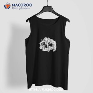 halloween cats lovers skull kitty cat shirt skeleton masks tank top