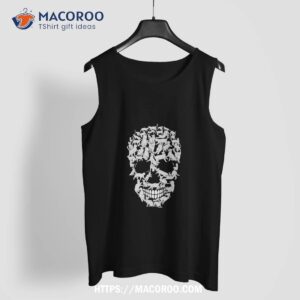 halloween cats lovers skull kitty cat shirt skull pumpkin tank top