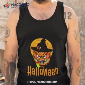 halloween citrouille scary shirt tank top