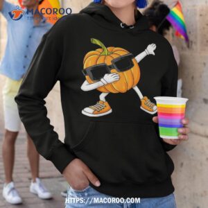 halloween dabbing pumpkin thanksgiving day boys girls kids shirt hoodie