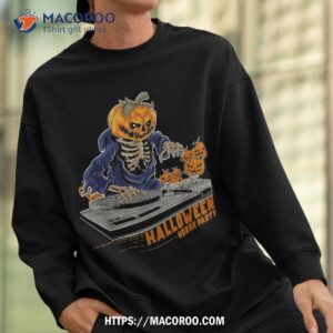 halloween dj party skull pumpkin music costume shirt spooky scary skeletons sweatshirt