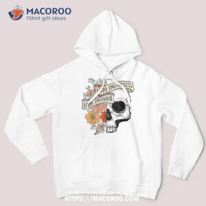 halloween floral skull kind of emotionless emotional vintage shirt halloween skull hoodie