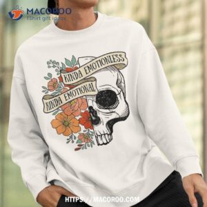 halloween floral skull kind of emotionless emotional vintage shirt halloween skull sweatshirt