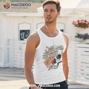 halloween floral skull kind of emotionless emotional vintage shirt halloween skull tank top