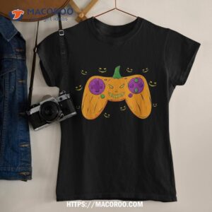 halloween gamer costume scary pumpkin boys video shirt tshirt