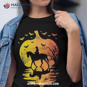 Halloween Horse Silhouette Pumpkin Vintage Costume Shirt, Halloween Gifts For Adults