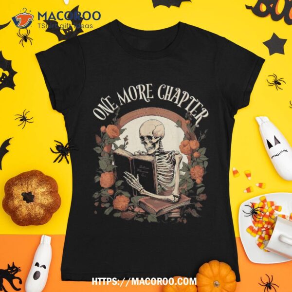 Halloween Librarian Book Lover Floral Flower Bookish Funny Shirt, Skull Pumpkin