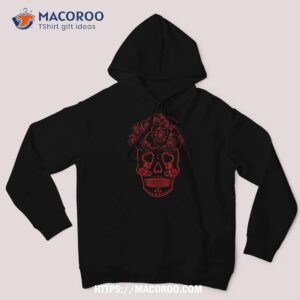 halloween mexican skull red day of the dead muertos dia shirt skull pumpkin hoodie