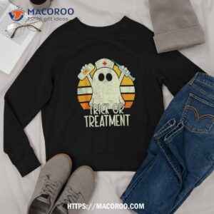 halloween nurse trick or treatt funny ghost shirt sweatshirt