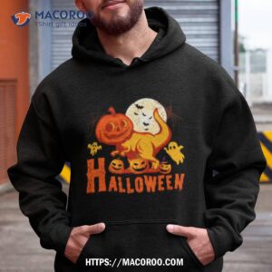 halloween party flying witch horror scary spooky season scary boo with full moon shirt hoodie