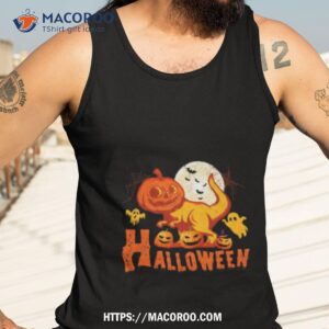 halloween party flying witch horror scary spooky season scary boo with full moon shirt tank top 3