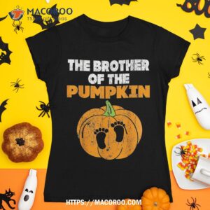 Halloween Pregnancy Costume Expecting Pumpkin Brother Shirt