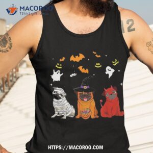 halloween pug dogs lovers mummy witch demon costumes shirt michael myers tank top 3