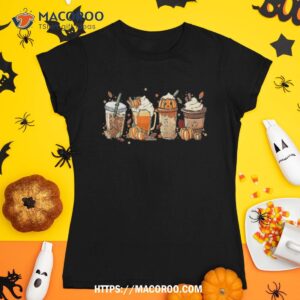 halloween pumpkin latte drink cup fall coffee spice shirt tshirt 1