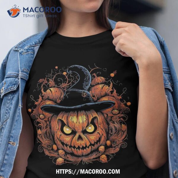 Halloween Pumpkin, Spooky Pumpkin Face, , Kids Shirt