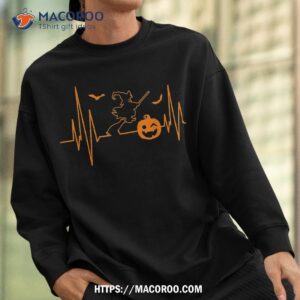 halloween pumpkin witch ekg heartbeat funny party shirt sweatshirt