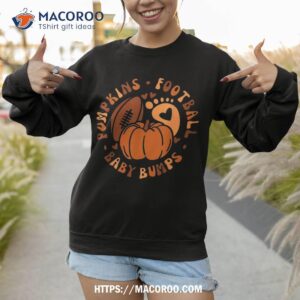 halloween pumpkins football baby bump maternity announcet shirt sweatshirt