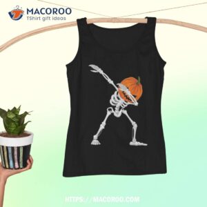 Halloween Shirt Dabbing For Boys Skeleton Pumpkin