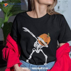 Halloween Shirt Dabbing For Boys Skeleton Pumpkin