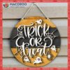Halloween Sign,halloween Decor, Front Door Sign, Hanger, Ghost Trick Or Treat Sign