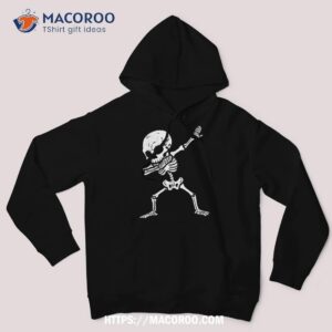 halloween skeleton dabbing costume boys girls kids youth shirt skull pumpkin hoodie