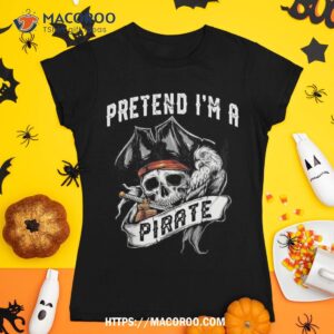 halloween skeleton skull costume shirt pretend i m a pirate shirt skeleton head tshirt 1