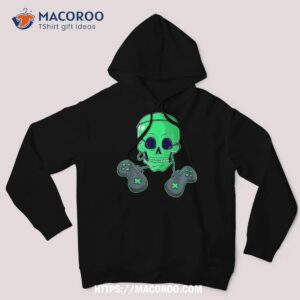 Halloween Skeleton Skull Crossbones Video Gamer Boys Kids Shirt, Skeleton Masks