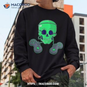 halloween skeleton skull crossbones video gamer boys kids shirt skeleton masks sweatshirt